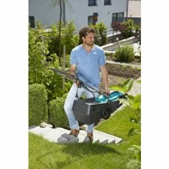 GARDENA Tondeuse électrique PowerMax 1100/32. Tondeuse Filaire / 1100W / Largeur De Coupe 32 Cm / Bac 30L / Pelouse Jusqu'à 300m² (5031-20). -GARDENA Soldes 2024 33511369 5