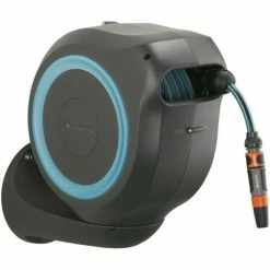 GARDENA Dévidoir Automatique Mural RollUp S 15 M Bleu Turquoise (18600-20)