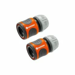 GARDENA 2 Raccords D'arrosage Rapides 13 Mm (1/2") Et 15 Mm (5/8") (18281-20).