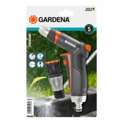 GARDENA Kit Pistolet De Nettoyage + Raccord D'arrosage Aquastop Premium (18306-20)