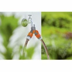 Distributeur Deau 2 Voies GARDENA 938-20 Plastique Avec Vanne De Régulation 24,2 Mm (3/4) (filet Int.), Raccord Enficha -GARDENA Soldes 2024 4431350 2