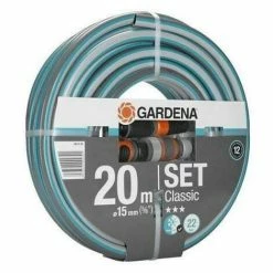 GARDENA Kit Tuyau D'arrosage Classic – Longueur 20m – Ø15mm – Haute Résistance Pression 22 Bar Maximum – Garantie 12 A -GARDENA Soldes 2024 44411066 2