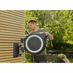GARDENA Dévidoir Automatique Mural RollUp M/L 25m + Pistolet-arrosoir Multijet (18622-33) -GARDENA Soldes 2024 51006101 4