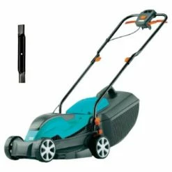 Pack GARDENA Tondeuse PowerMax 1100W - 1 Lame De Rechange - Coupe 32 Cm